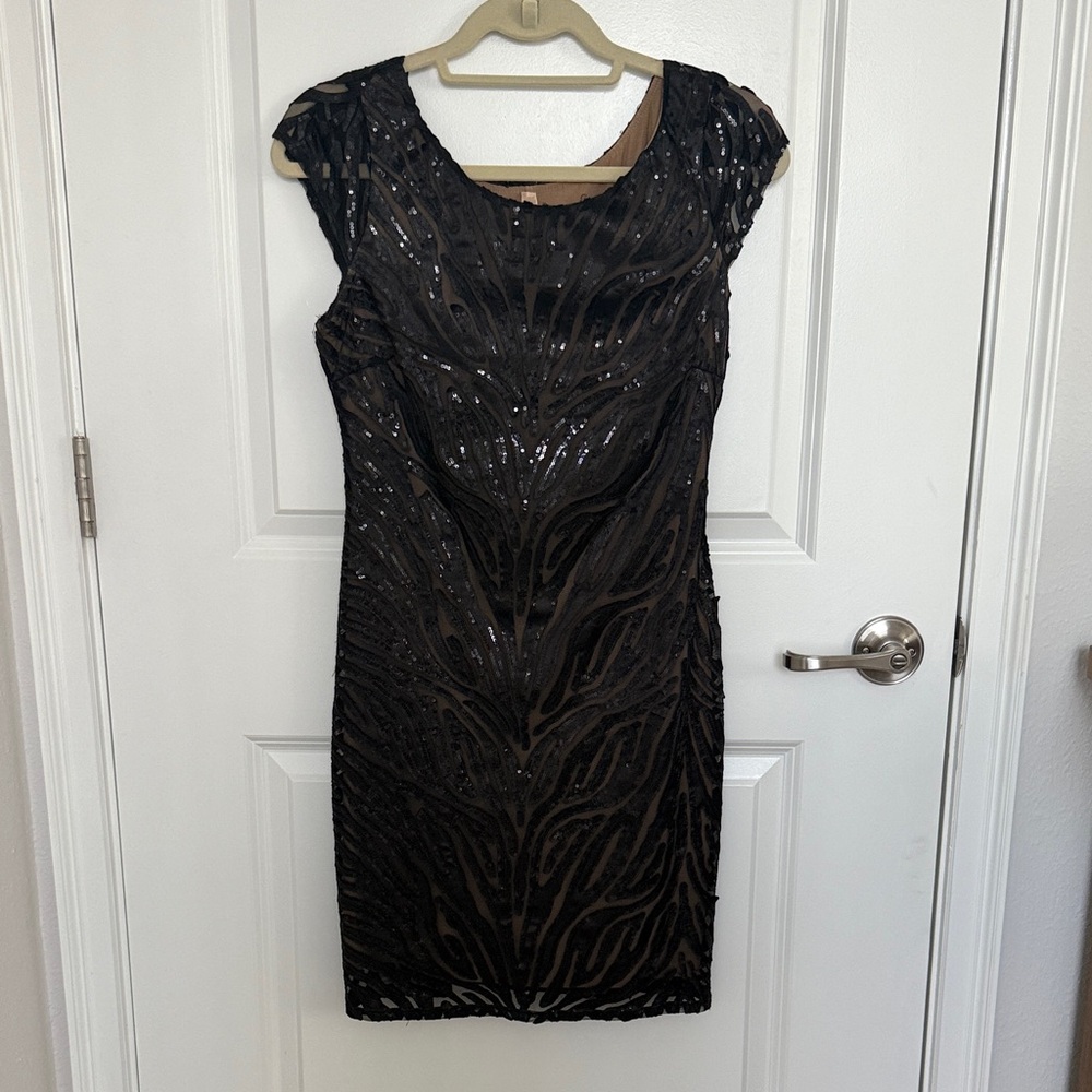 Bailey 44 Black Sequin Mini Dress